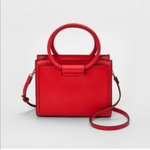 Red Circle Handel Satchel Handbag!